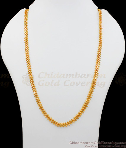 Long gold chain on sale design for female